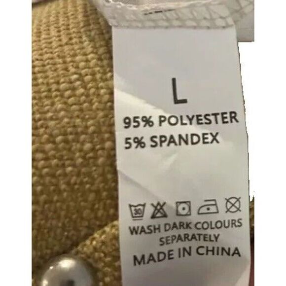 Unbranded Tan and White Dress, Size L. - Picture 5 of 5